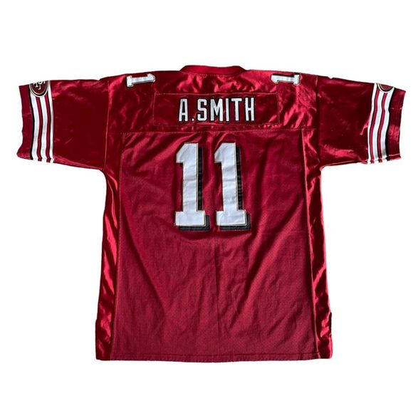 Official NFL San Francisco 49ers Red‎ Jersey #11 A. Smith 60th Anniversary - Picture 4 of 11